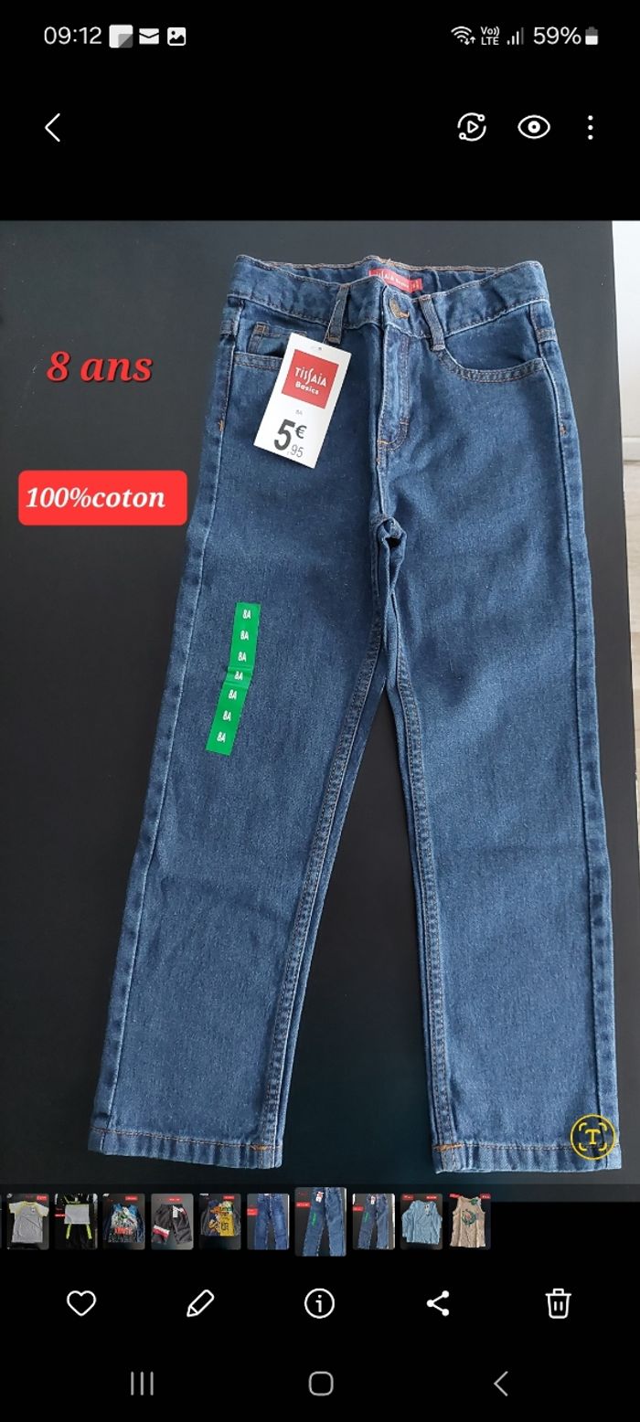 Pantalon en jean garçon 8ans