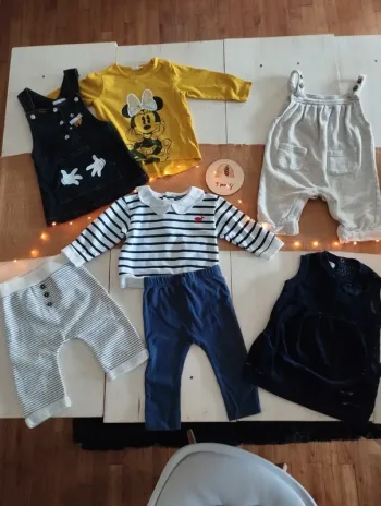 Lot de 6 vêtements bébé fille automne-hiver 9 mois 👶🩷