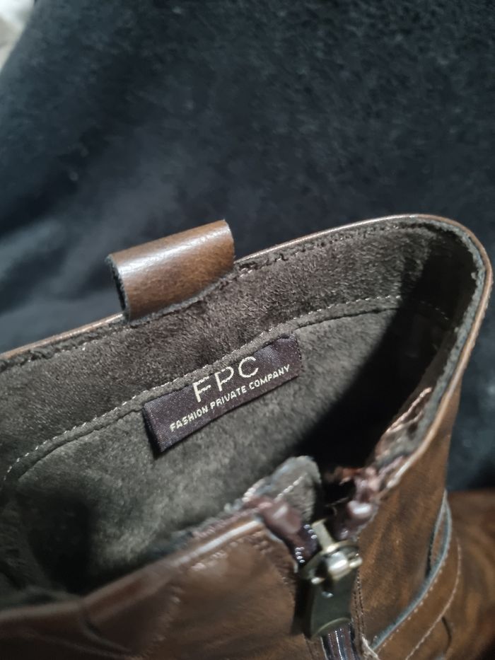 Paire De Bottines Marron A Talons - photo numéro 9