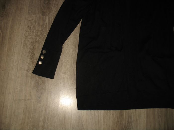 GILET LONG NOIR "CAMAÏEU" - TAILLE L - n°01 - photo numéro 3