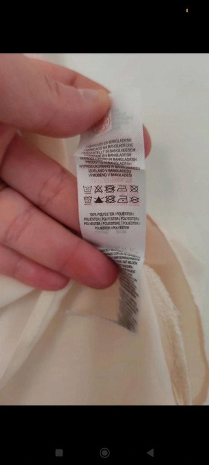 Blouse débardeur en voile couleur crème taille 38 Primark - photo numéro 6