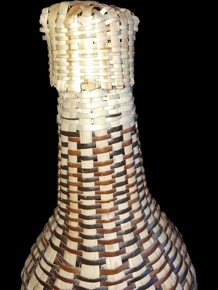 Bouteille osier tressé - photo numéro 2