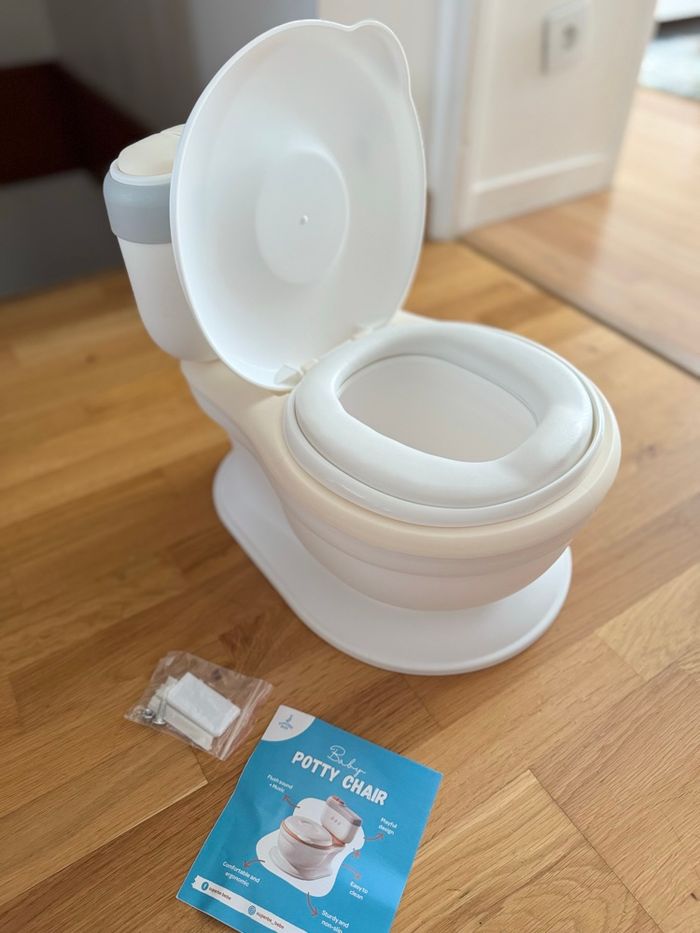 Pot de toilette avec bruit de chasse d’eau et musique, pot en forme de toilette adultes - photo numéro 3