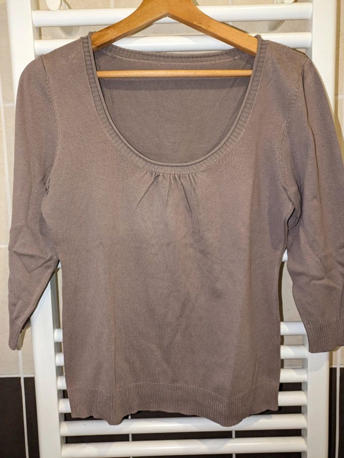 Pull manches 3/4 camaïeu T3