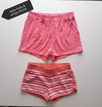 Lot de 2 shorts 6ans Kiabi et Smiley