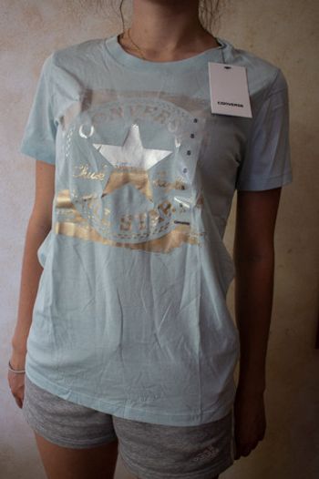 Tee-shirt bleu converse