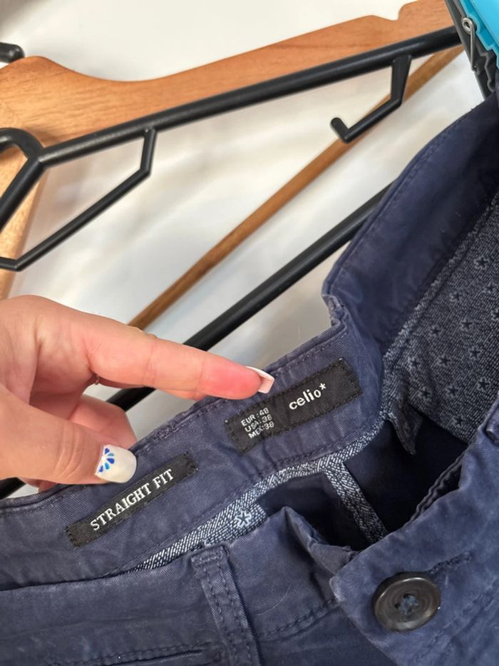 Pantalon chino bleu marine celio taille 48 - photo numéro 2