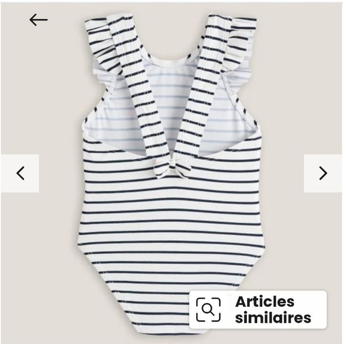 Maillot de bain marinière 9 mois - photo numéro 2