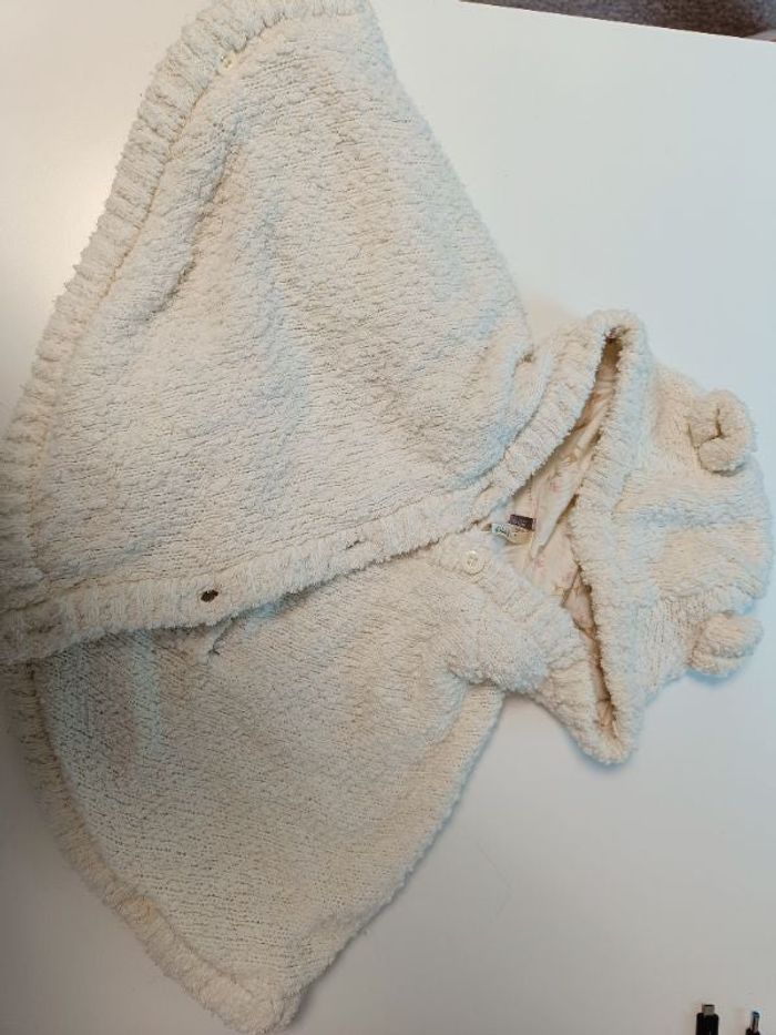 Poncho beige orchestra 12 mois