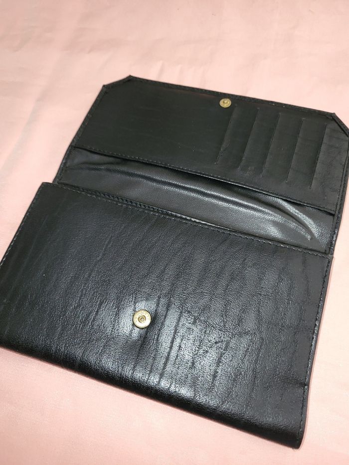 Portechequier , cartes et porte monnaie .noir - photo numéro 8