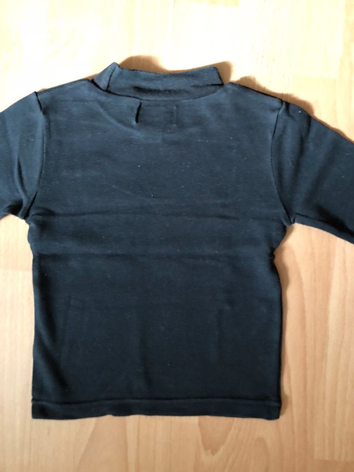 Joli T-shirt/sous-pull noir ML Orchestra T. 2 ans/92 cm garçon - photo numéro 3