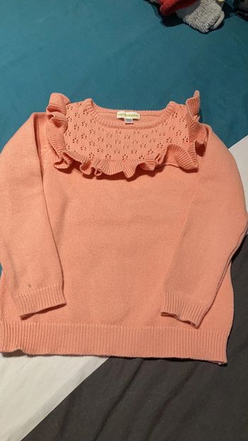 Pull fin couleur abricot
