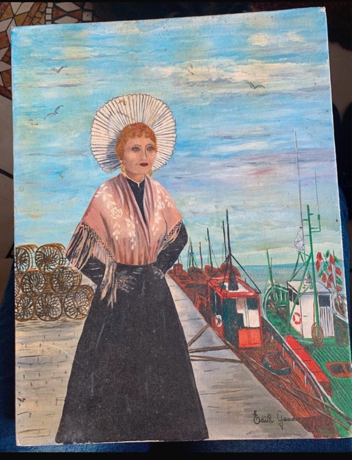 Toile signée « la boulonnaise»