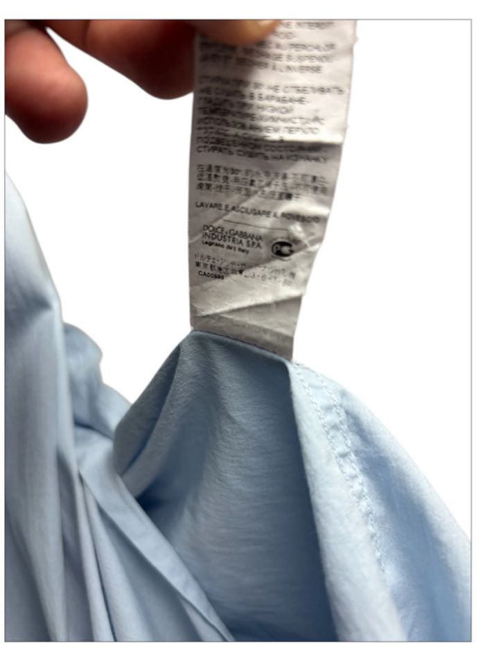 Chemise Dolce & Gabbana – Taille L – 100% Coton – Bleu Ciel - photo numéro 5