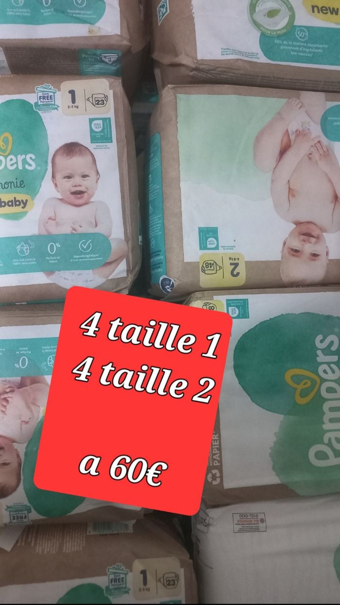 Pampers taille 1 et taille 2