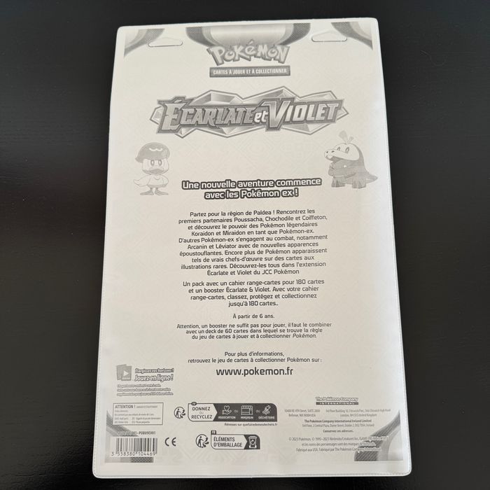 Pack portfolio a4 + booster ev01 écarlate et violet pokémon classeur range carte - photo numéro 2