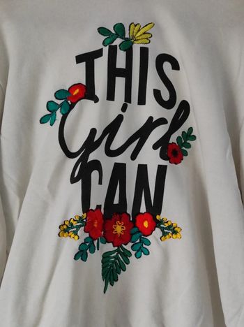 Sweat à capuche blanc taille M