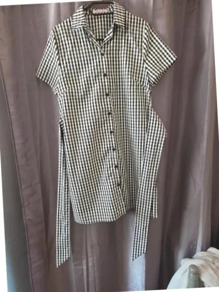 👗 jolie robe chemise vichy très légère - photo numéro 4