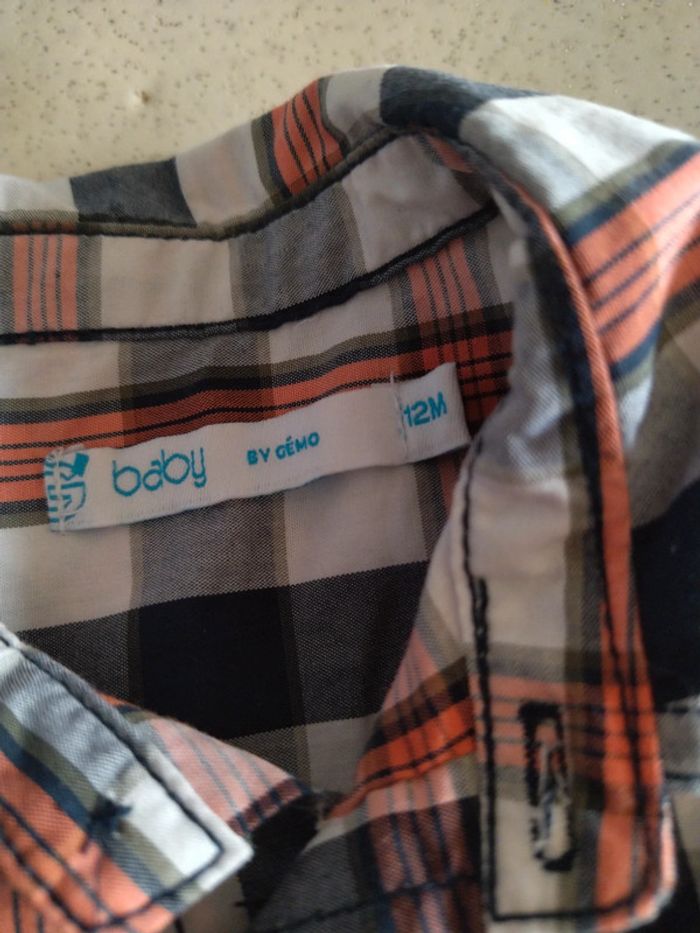 Lot de 3 chemises garçons manches longues. Taille 12 mois. Très bon état - photo numéro 4