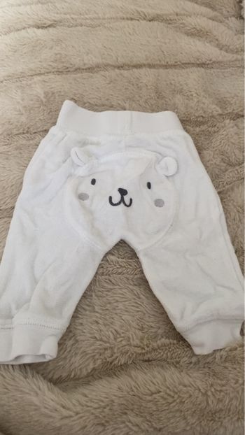 Pantalon blanc ours 