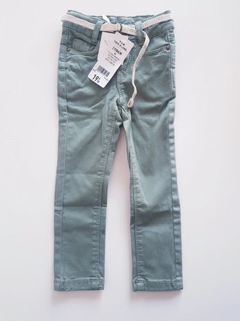 Tape A L'Œil - Pantalon skinny + ceinture - Kaki - Neuf avec étiquette ! (2 ans)