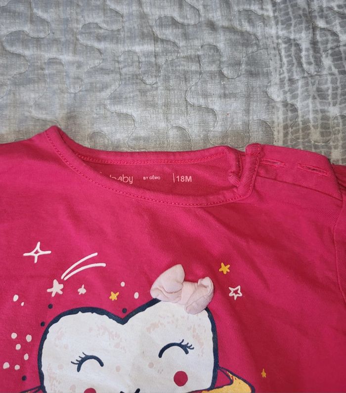 Tee shirt rose gemo 18 mois - photo numéro 3