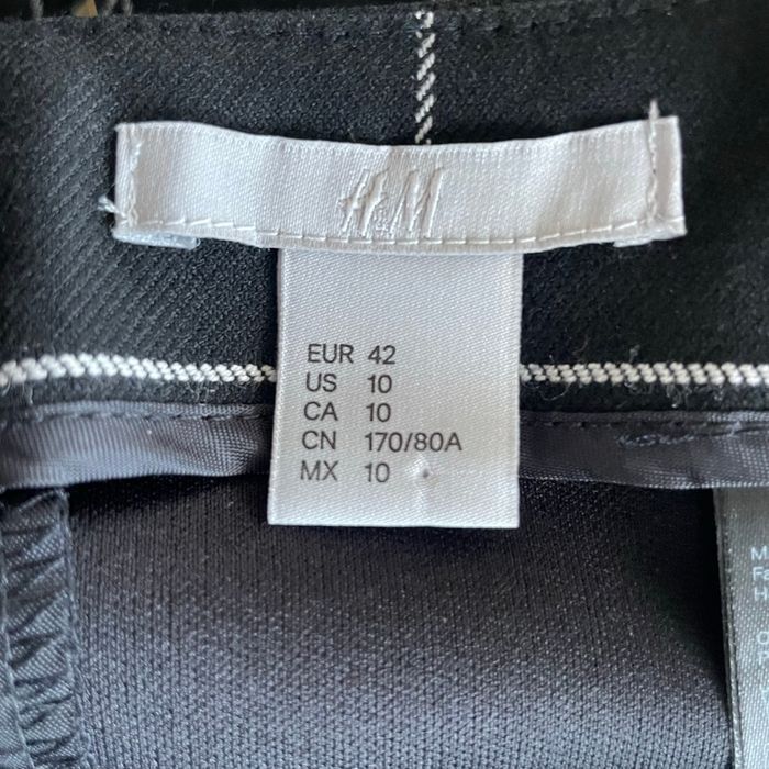 Jupe courte noire à carreaux blancs H&M taille 42 zip doré devant style graphique V062 - photo numéro 9