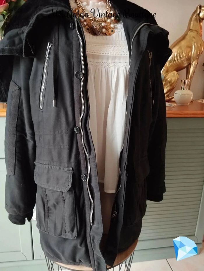 💞Parka Noire Doublée Fausse Fourrure Zadig & Voltaire T36/38💞 - photo numéro 3