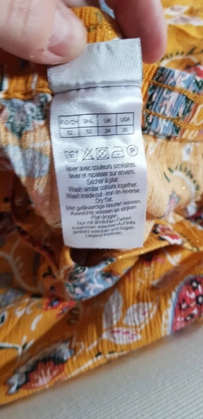 Pantalon droit été fin broderie 52 neuf - photo numéro 4