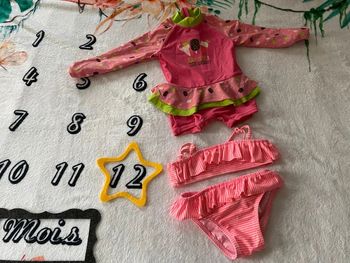 Lot de 2 maillots de bain 12 mois