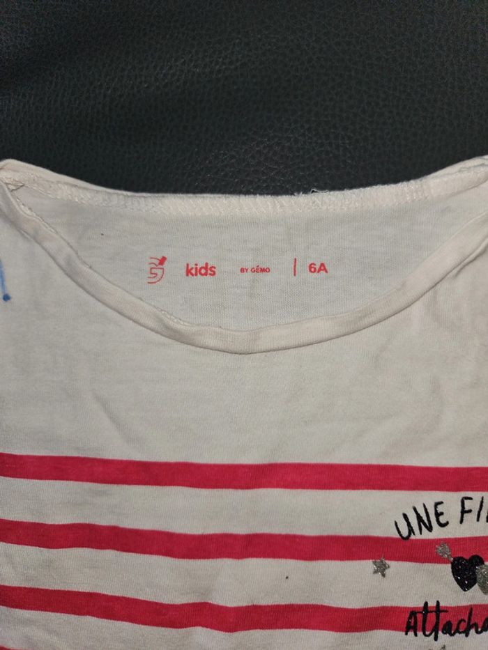 Tee-shirt manche longue fille 6 ans - photo numéro 2