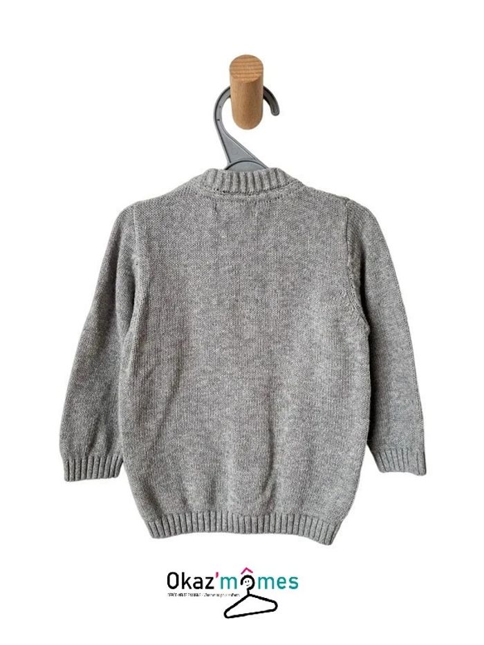 Gilet gris 100% coton - Gémo 12 mois - photo numéro 2