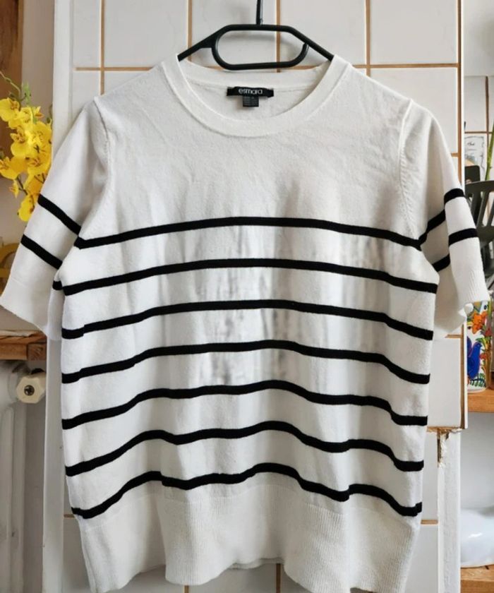 Pull mariniére manches courtes - photo numéro 2