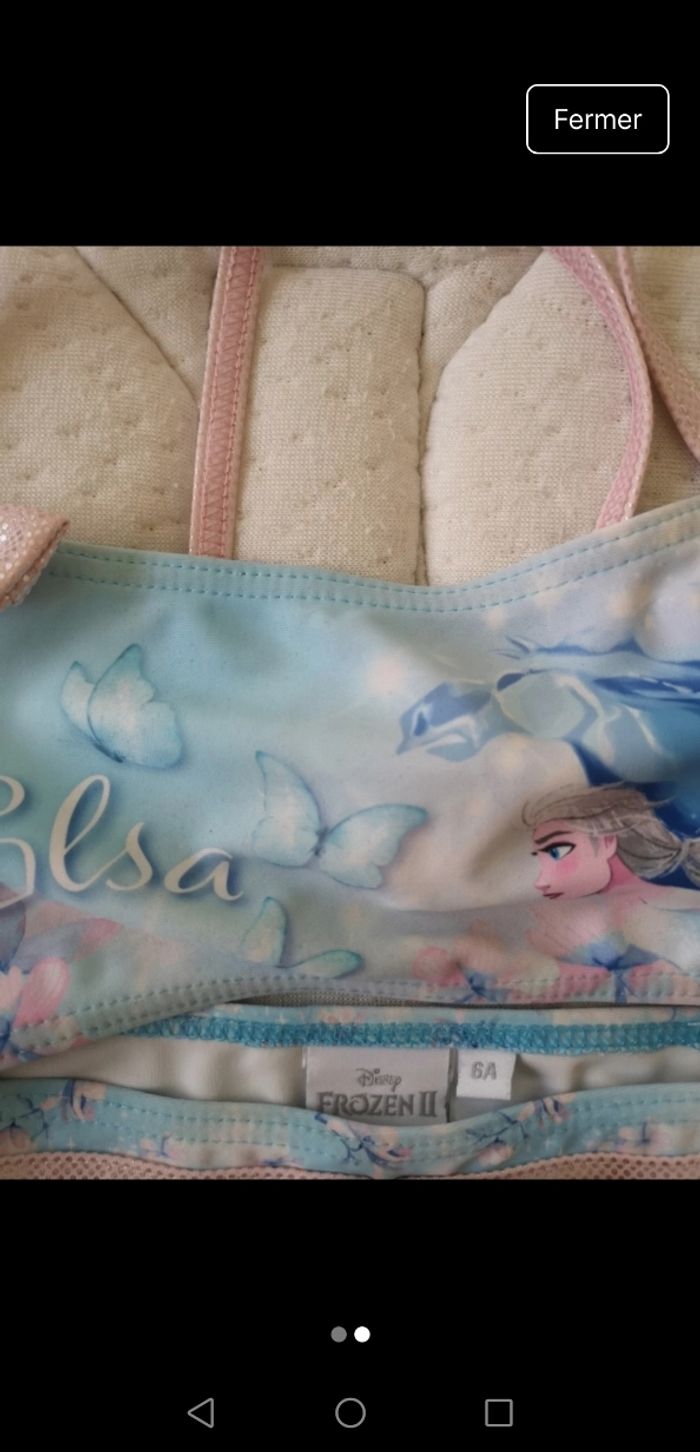 Maillot de bain 2 pièces, reine des neiges 2- taille 6 ans - photo numéro 2
