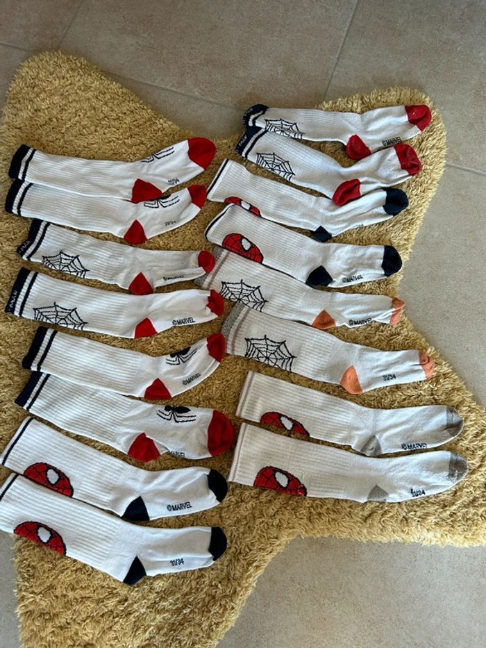 8 paires de chaussettes hautes Spiderman 31-34 - photo numéro 4