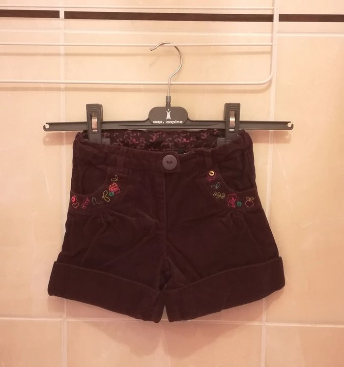 Short en velours T3 ans - V92B