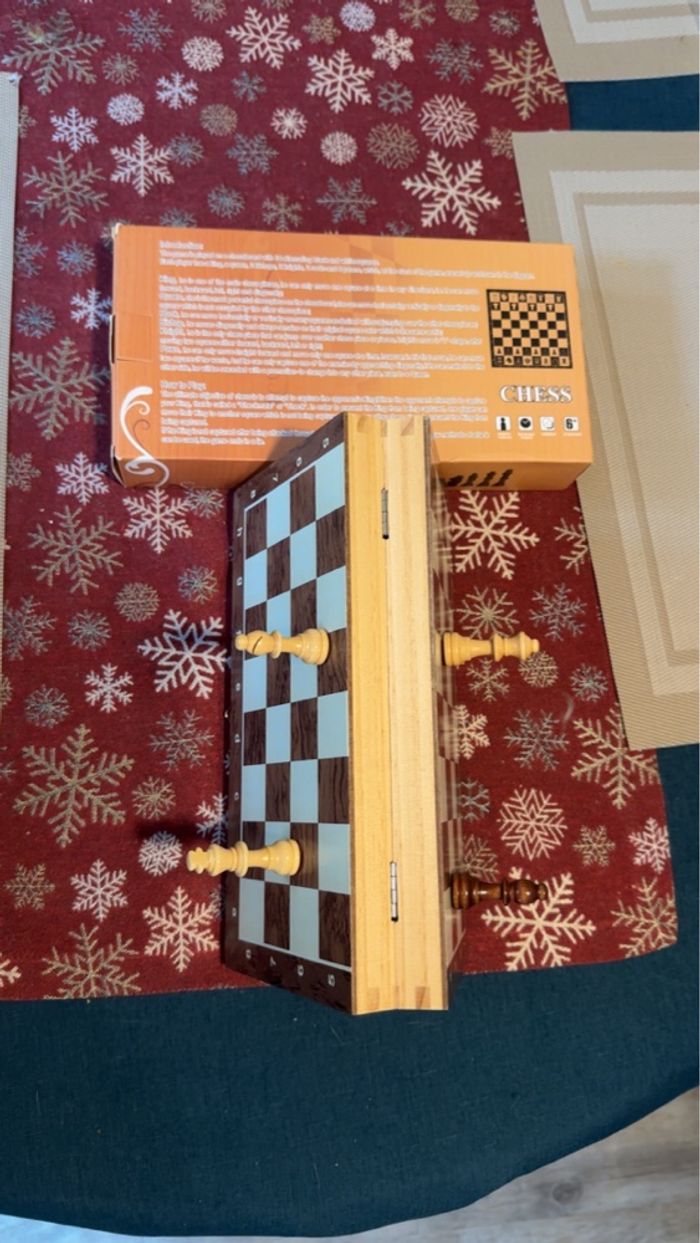 Coffret d’échecs 29 cm – bois aimanté - photo numéro 3