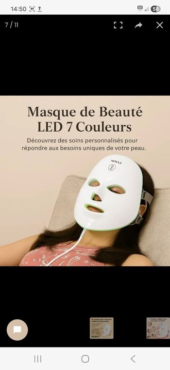 Masque Led Luminothérapie neuf 