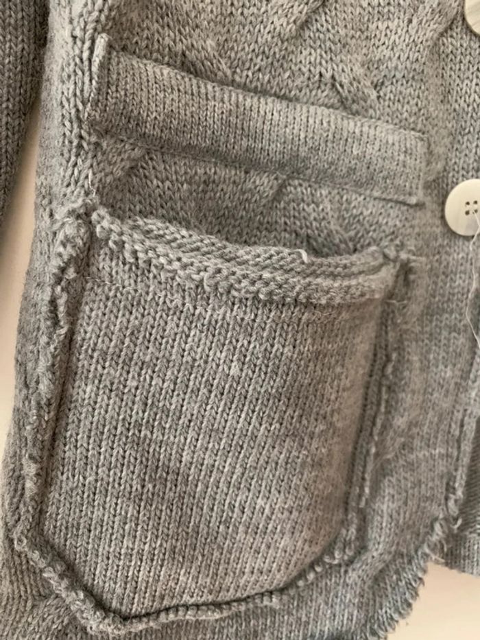 Veste pardessus adriano sassi en laine grise taille S - photo numéro 4