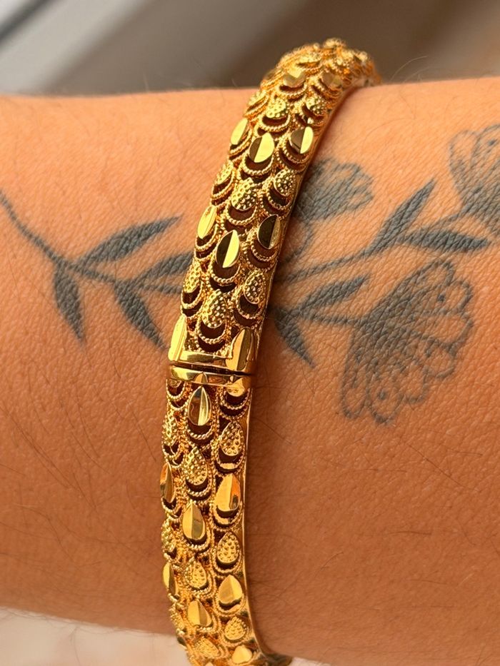Bracelet cuivre plaqué or Dubaï - photo numéro 5