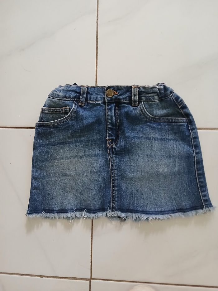 Jupe jean fille taille 9/10 ans marque mango couleur bleu - photo numéro 5