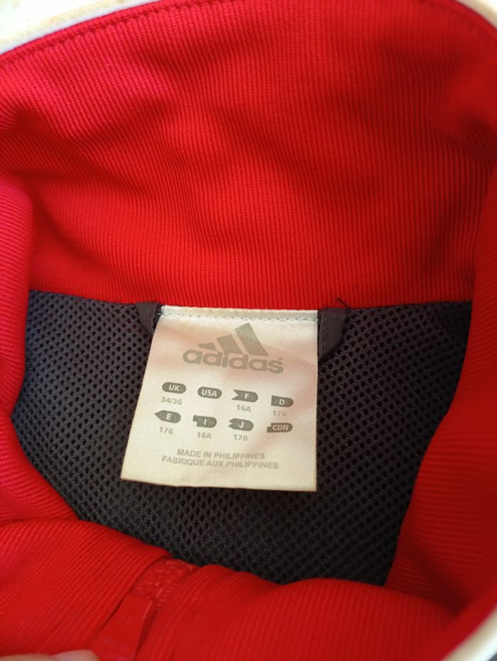 Veste coupe-vent Adidas vintage rouge et noire - années 2000 vintage - photo numéro 5