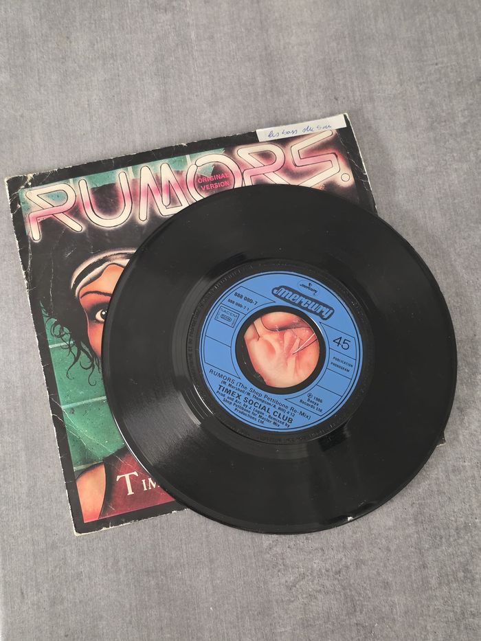 Vinyle 45T – Timex Social Club – “Rumors” (1986 – Original Version) - photo numéro 4