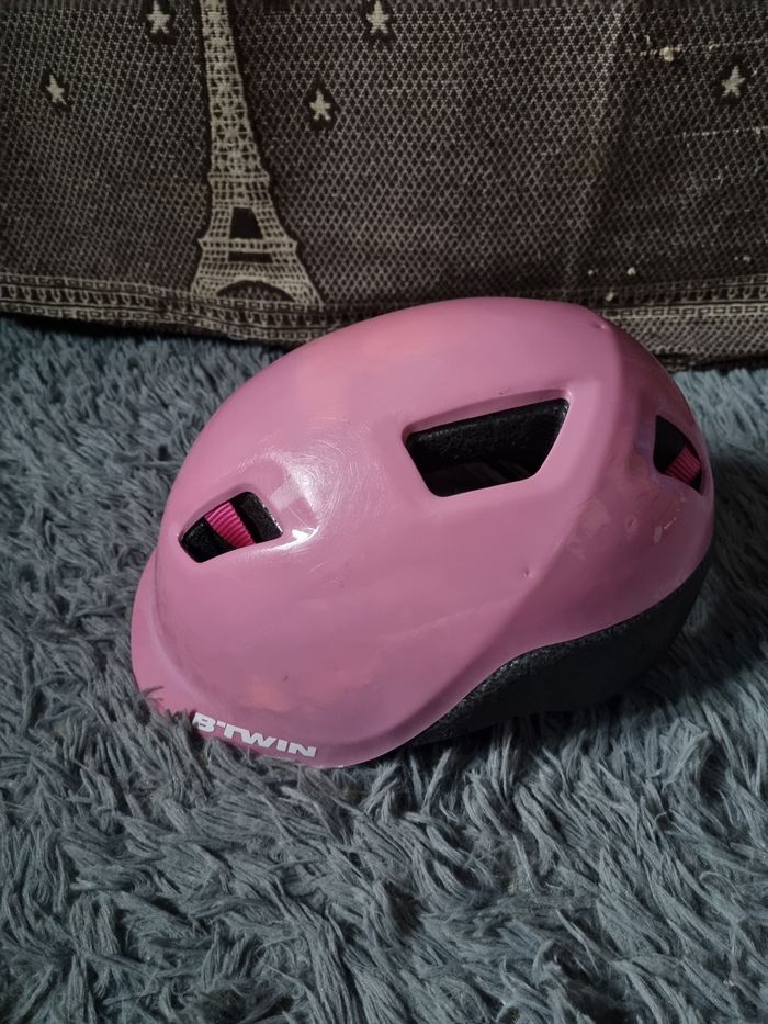 Casque de protection rose B'twin taille 53-56cm (vélo,skate,roller) - photo numéro 3