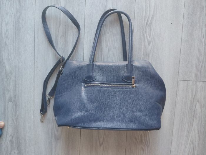 Sac en cuir bleu