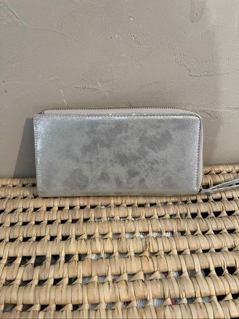 Grand portefeuille gris irisé - Kiabi
