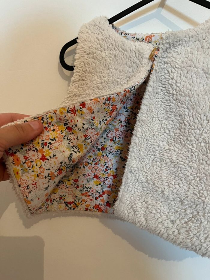 Gilet sans manche réversible fleurs - photo numéro 2