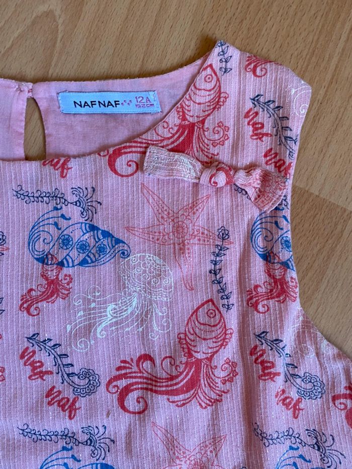 Jolie robe d’été rose sans manches Naf Naf T. 12 ans/152 cm fille neuve - photo numéro 8