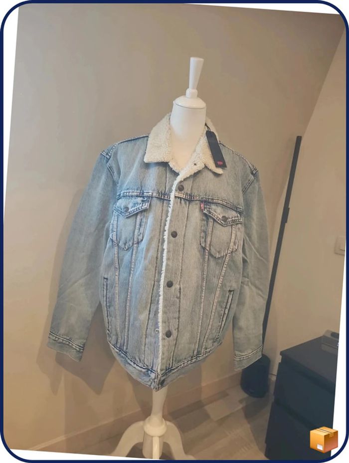 Veste en jean Levi's bleu clair fourré Xl homme