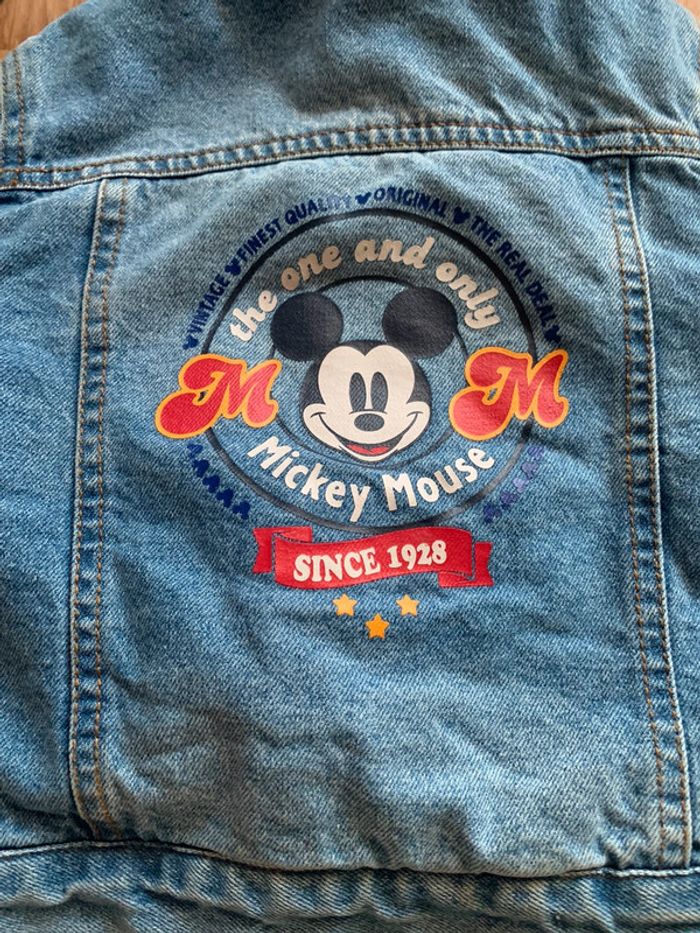 Veste en jeans Mickey polaire - photo numéro 4